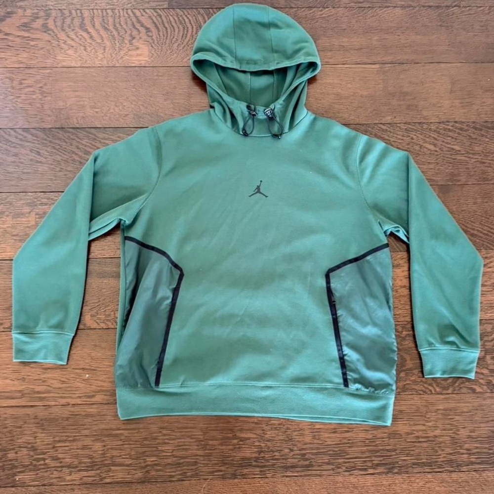 Jordan Olive Green Hooded Pullover Jacket